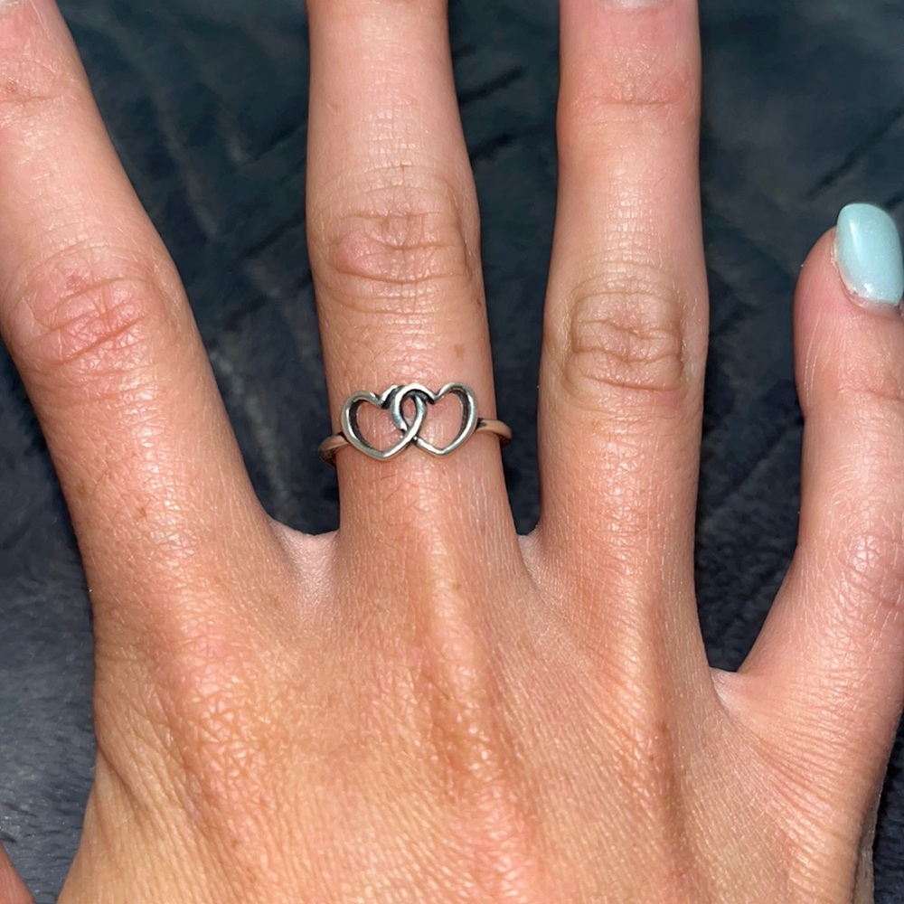 James Avery Two Hearts Together Ring Size 6